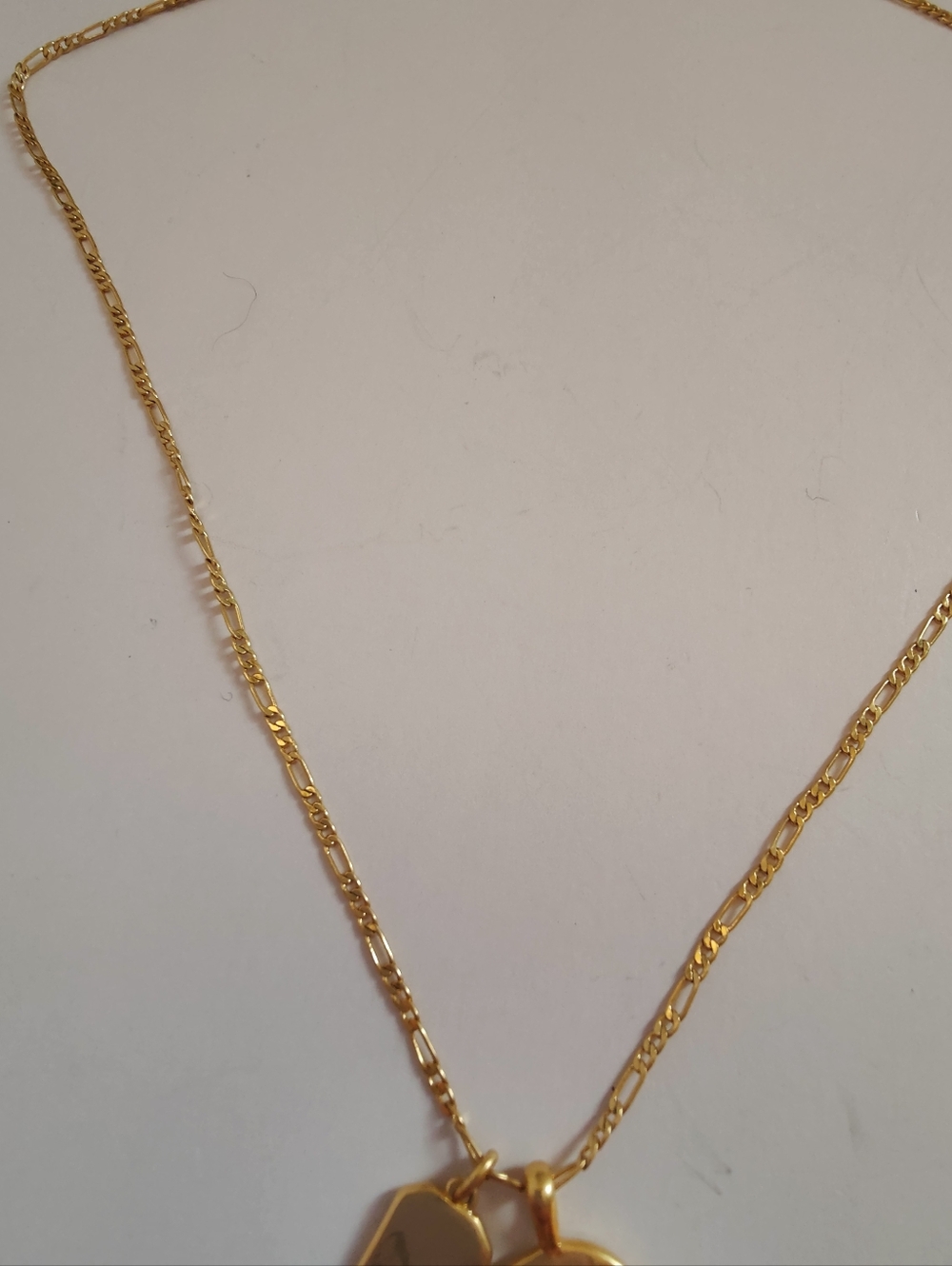 Madewell Gold Tone Layered Pendant Necklace Double Charm Disc Tag 18-21 In - Picture 6 of 9